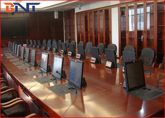 Public Security Department Project , Flip Up Type Motorized LCD Monitor Lift With 19&quot; Screen