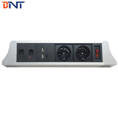 Modular Design Table Mounted Power Outlet With Telephone Interface