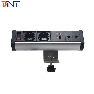 Movable Desktop Power Outlet Wear Resistant With Double Network Interfaces