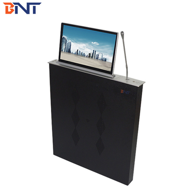 Ultra Thin Motorized Monitor Lift With Conference System Microphone